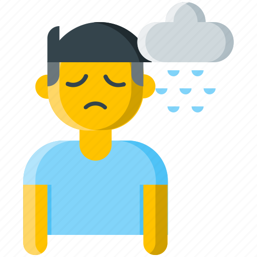 Depression, cloud, emo, moody, rain, sad, unhappy icon - Download on Iconfinder