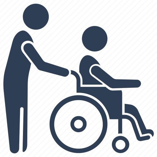 Disable, mentally, paralyzed, patient, wheelchair icon - Download on Iconfinder