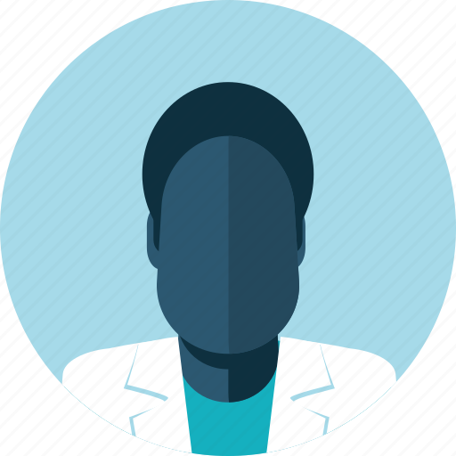 Avatar, black man, doctor, falt design, male, medicine, people icon - Download on Iconfinder
