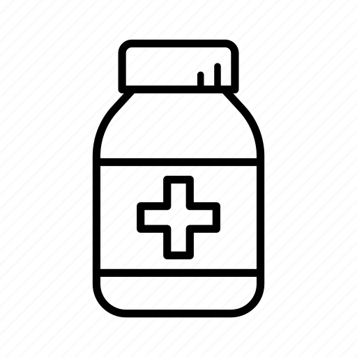Medicine, pill, bottle, vitamin, drug, syrup, jar icon - Download on Iconfinder