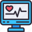 ecg, monitor, heart, beat, medical, cardiogram 