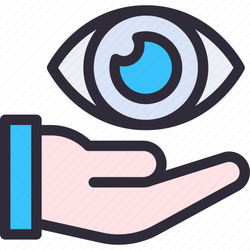 Eye, hand, vision, healthcare, donor icon - Download on Iconfinder