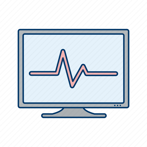 Ecg monitor, heart beat, pulse rate icon - Download on Iconfinder
