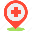 health, hospital, location, map, medical, pin 