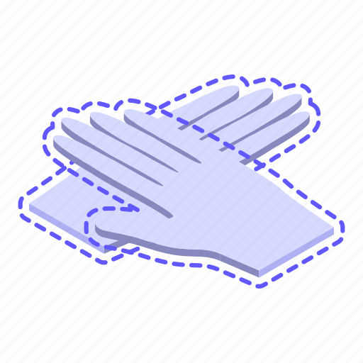 Clinical, gloves, isometric icon - Download on Iconfinder