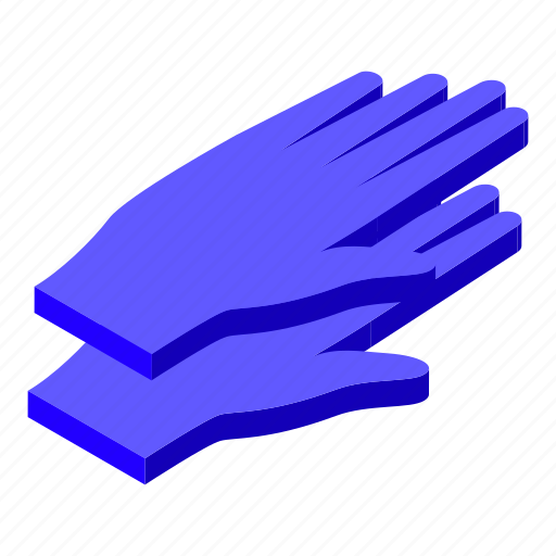 Hospital, gloves, isometric icon - Download on Iconfinder
