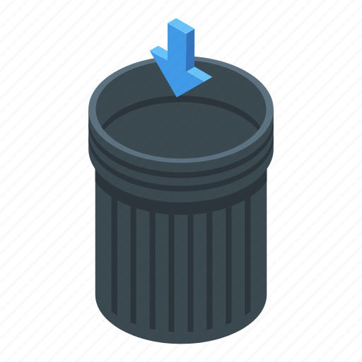 Trash, container, isometric icon - Download on Iconfinder