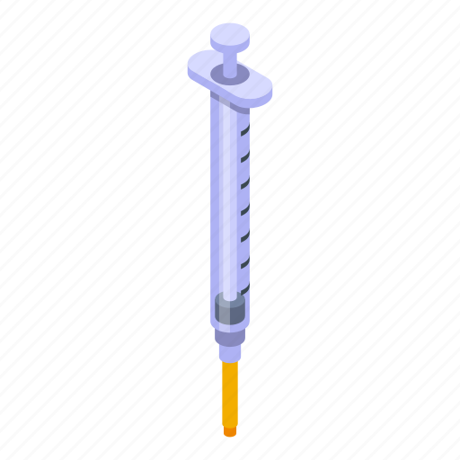 Syringe, isometric, treatment icon - Download on Iconfinder