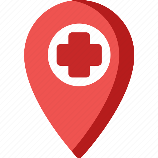 Hospital, location, doctor, health, healthcare, map, medical icon - Download on Iconfinder