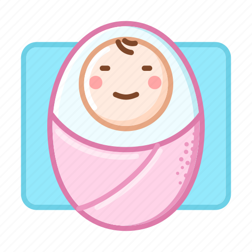 Newborn, girl, smile, medical, healthcare, happy icon - Download on Iconfinder