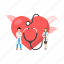heart, wing, stethoscope, medical, healthcare 