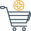 add cart, add, buy, cart, commerce, e, plus, shopping