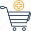 add cart, add, buy, cart, commerce, e, plus, shopping 