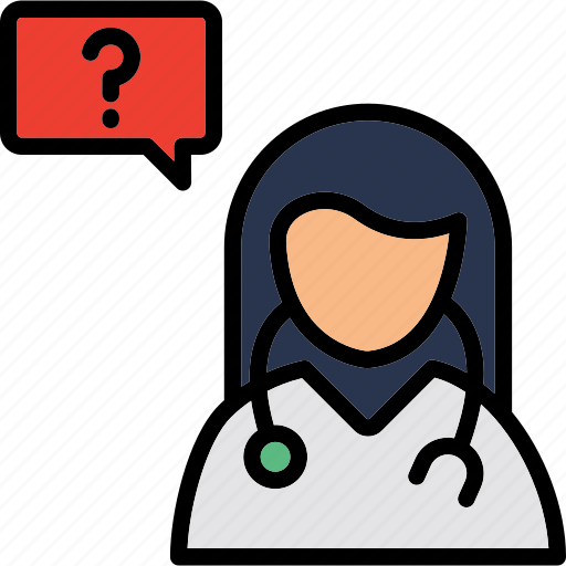 Doctor questions, question, any question about health icon - Download on Iconfinder
