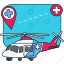 ambulance, helicopter, vehicle, medical, transport, emergency, help, healthcare 