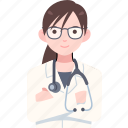 avatar, woman, doctor, hospital, medical, clinic, profile, treatment