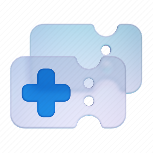 Bonuses, tickets, cards, talon, coupon, medical, 3d illustration icon - Download on Iconfinder