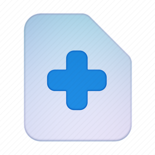 Prescription, medical, medicine, cross, doc, file, 3d illustration icon - Download on Iconfinder