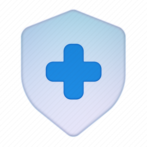 Protection, safety, medical, cross, shield, 3d illustration, 3d rendering icon - Download on Iconfinder
