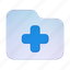 folder, icematte, cross, data, doc, file, medical, medical folder, medicine 