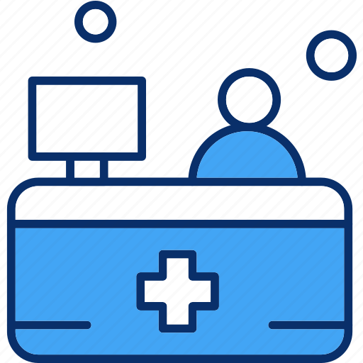 Desk, help, medical, reception, service icon - Download on Iconfinder
