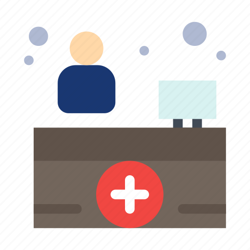 Hospital, medical, reception, receptionist icon - Download on Iconfinder