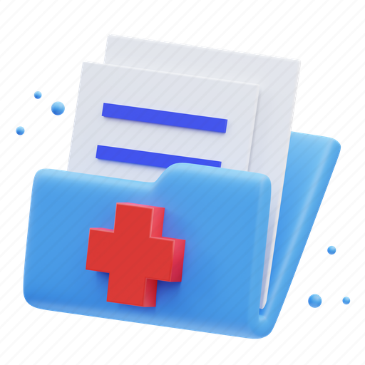 Files, care, medical, medicine, hospital, doctor, health 3D illustration - Download on Iconfinder