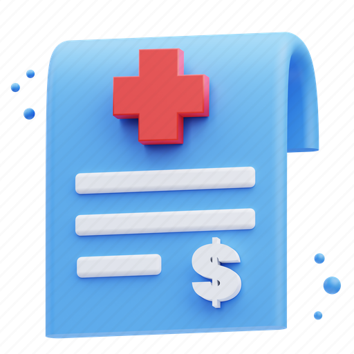 Receipt, care, medical, medicine, hospital, doctor, health 3D illustration - Download on Iconfinder
