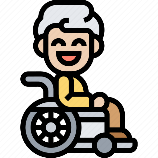 Wheelchair, disable, handicap, injured, patient icon - Download on Iconfinder