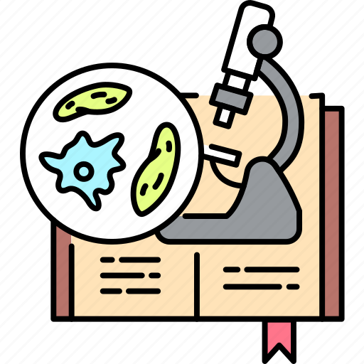 Microscope, magnifier, microorganism, book icon - Download on Iconfinder