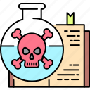 toxicology, scull, book, test, tube