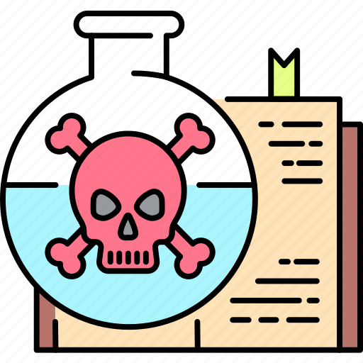 Toxicology, scull, book, test, tube icon - Download on Iconfinder