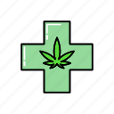 cross, cannabis, weed, marijuana, health, dispensary, medical
