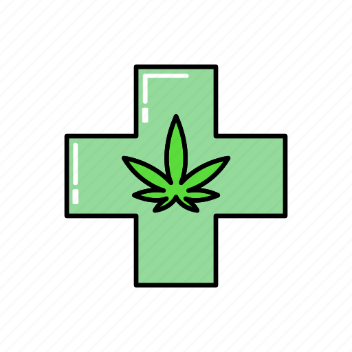 Cross, cannabis, weed, marijuana, health, dispensary, medical icon - Download on Iconfinder