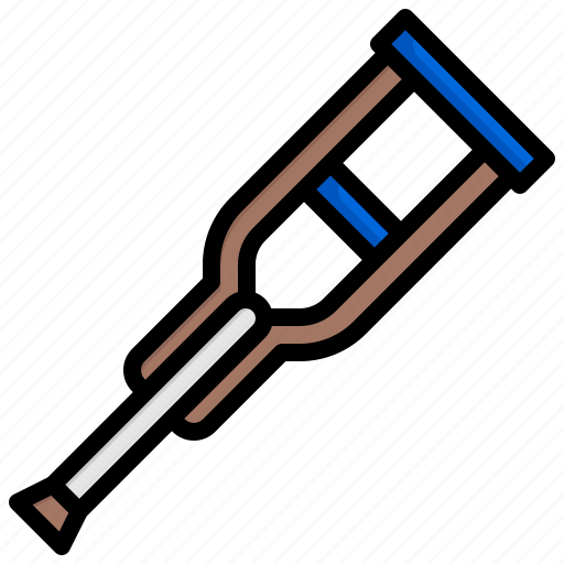 Crutches, crutch, injury, healthcare, and, medical, tools icon - Download on Iconfinder