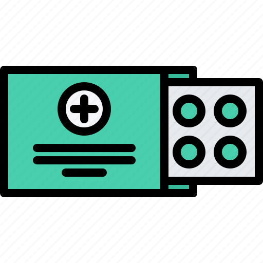 Box, medical, medicine, packing, pharmacy, tablet, treatment icon - Download on Iconfinder