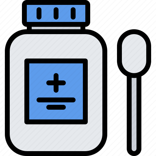 Cough, medical, medicine, pharmacy, spoon, syrup, treatment icon - Download on Iconfinder