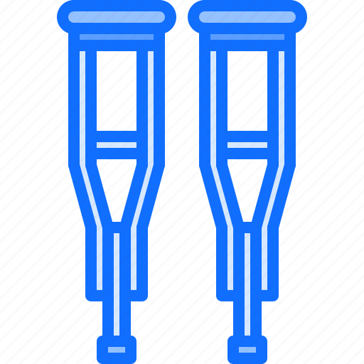 Crutch, crutches, medical, medicine, pharmacy, treatment icon - Download on Iconfinder