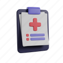 medical, clipboard, care, document, checklist
