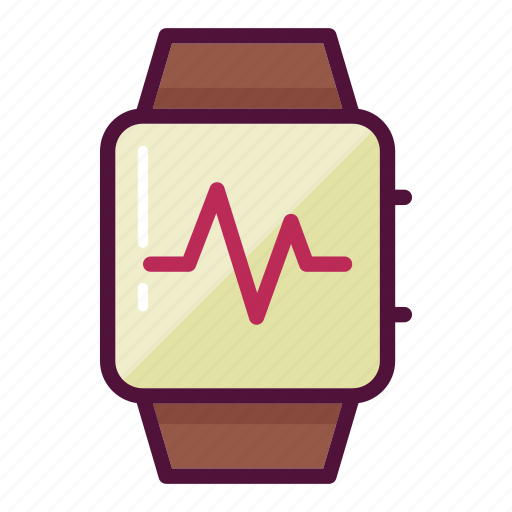 Activity, cardio, heart, heartbeat, monitor, watch, wrist watch icon - Download on Iconfinder