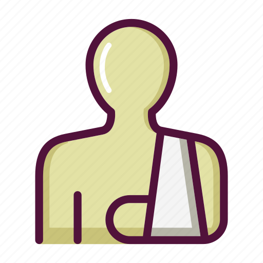 Arm sling, bandage, injury, patient, trauma, healthcare, hospital icon - Download on Iconfinder