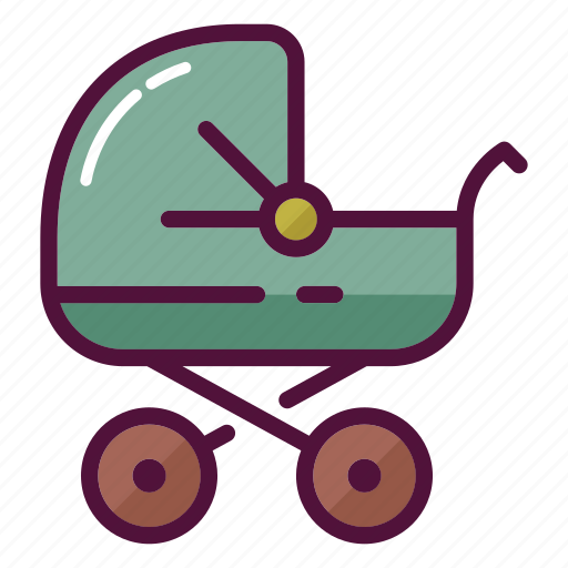 Baby, baby carriage, family, infant, newborn, stroller, mother icon - Download on Iconfinder
