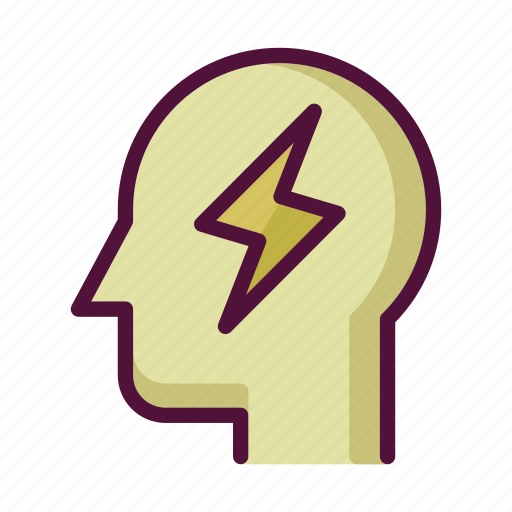 Headache, idea, lightning, power, robot, charge, energy icon - Download on Iconfinder
