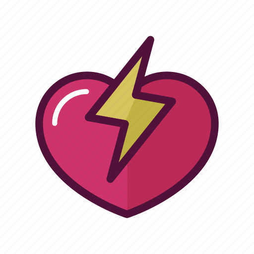 Cardiology, heart attack, medicine, pain, shock, emergency, healthcare icon - Download on Iconfinder