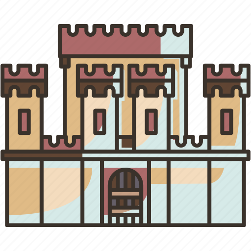 Fortress, wall, stronghold, defense, castle icon - Download on Iconfinder