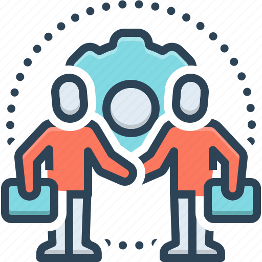 Collaboration, copartnership, participation, businessman, handshake, fellow, partnership icon - Download on Iconfinder