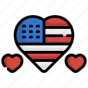 heart, flags, love, united, states, of, america, country