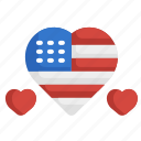 heart, flags, love, united, states, of, america, country