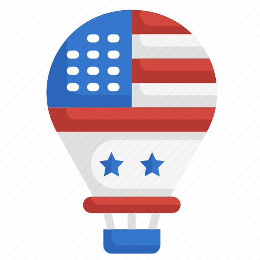 Hot, air, balloon, flying, usa, hydrogen, memorial icon - Download on Iconfinder