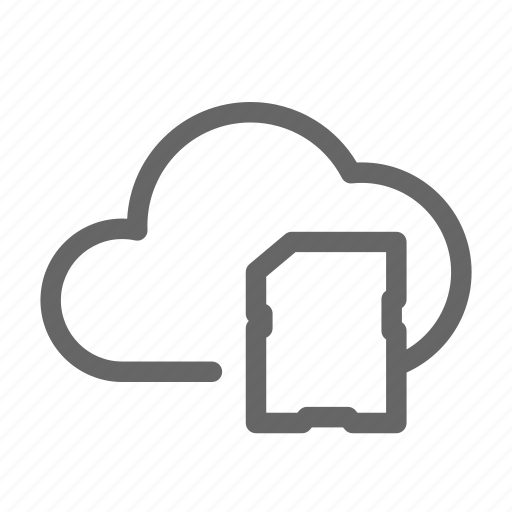 Cloud, memory, sd card, storage icon - Download on Iconfinder